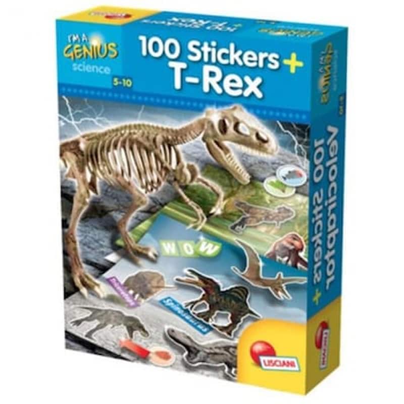 Παιχνίδι Φιγούρα Dino T-rex Και 100 Αυτοκόλλητα Lisciani 59775