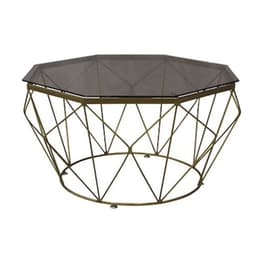 Τραπεζάκι Σαλονιού Woodwell από Γυαλί 87x44cm - Χρυσό dupli