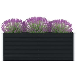 Vidaxl Ζαρντινιέρα Ψηλή Ανθρακί 160x80x45 Εκ. Γαλβανισμένος Χάλυβας