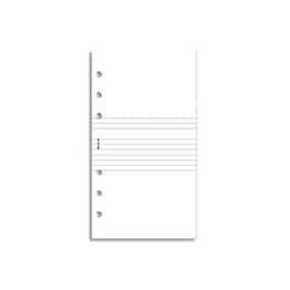 Ανταλλακτικά Φύλλα Σημειώσεων Personal Filofax Λευκό Ριγέ 100 φύλλα