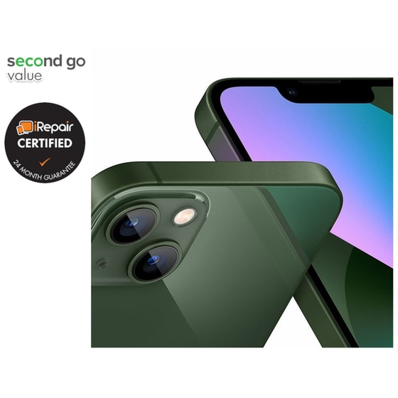 Μεταχειρισμένο Apple iPhone 13 128GB Green second go value Certified by iRepair image 3