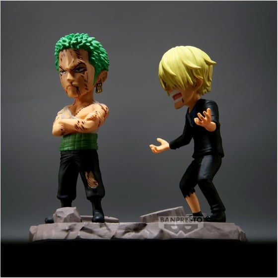 Banpresto World Collectable Figure Log Stories: One Piece - Roronoa Zoro & Sanji Figures (8cm) (29523) image 6