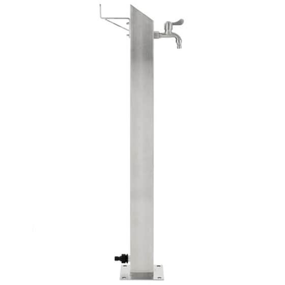 Vidaxl Βρύση Δαπέδου Κήπου Τετράγωνη 95 Εκ. Από Ανοξείδωτο Ατσάλι image 2