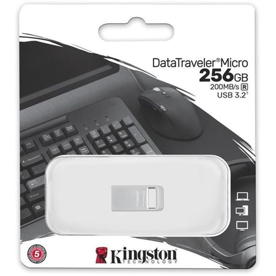 Kingston DataTraveler Micro 256GB USB 3.2 - Ασημί image 2