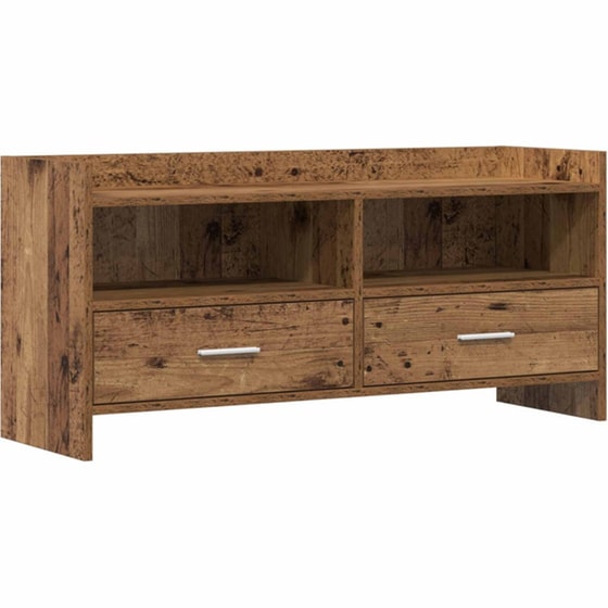 Έπιπλο Τηλεόρασης VidaXL 100 x 33 x 47 cm - Παλαιωμένο Ξύλο image 0