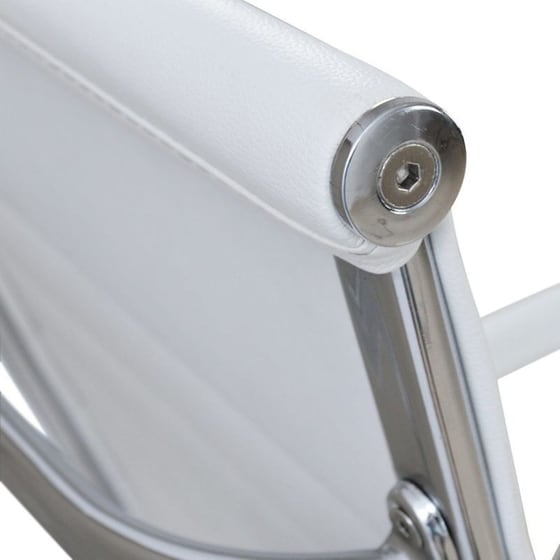 Καρέκλα Γραφείου ArteLibre Διώνη από Δερματίνη - Λευκή image 6