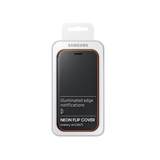 Θήκη Samsung Galaxy A3 2017 - Samsung Neon Flip Cover - Μαύρο image 2