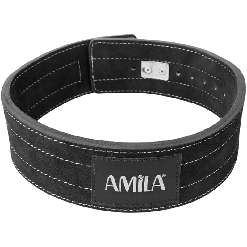 Ζώνη Άρσης Βαρών Amila 94918 Power Lifting Xlarge Δερμάτινη - Μαύρο