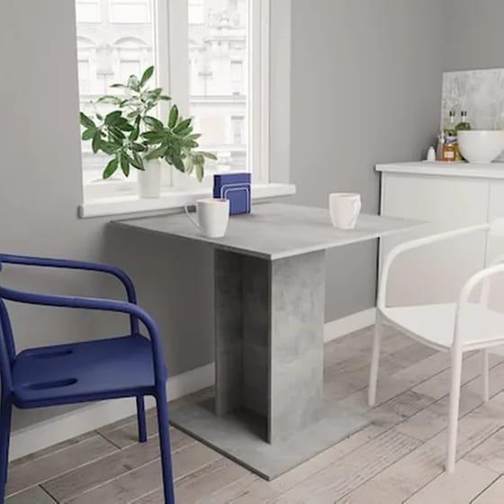 Τραπεζαρία Vidaxl από Μοριοσανίδα 80x80x75 cm -  Γκρι Του Σκυροδέματος image 2