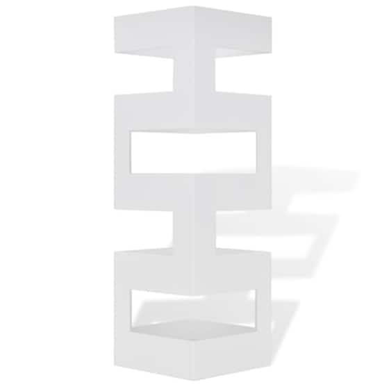 Ομπρελοθήκη / Μπαστουνοθήκη Vidaxl  Τετράγωνη 48.5 cm Ατσάλινη-  Λευκή image 1