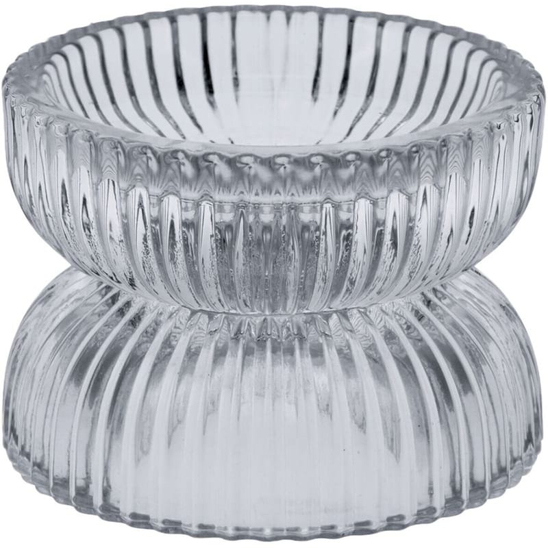 Κηροπήγιο Spitishop Κ-μ Aae430610 Γυάλινο 7.8x6cm - Γκρι SPITISHOP