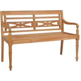 Παγκάκι Κήπου VidaXL Batavia από Ξύλο Teak 120x51.5x84 cm - Καφέ