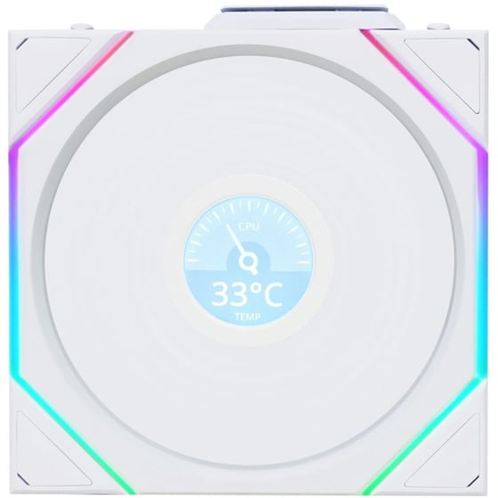 Case Fan Lian Li UNI FAN TL LCD Wireless 140mm με ARGB Φωτισμό και Σύνδεση 4-Pin PWM - Λευκό image 3