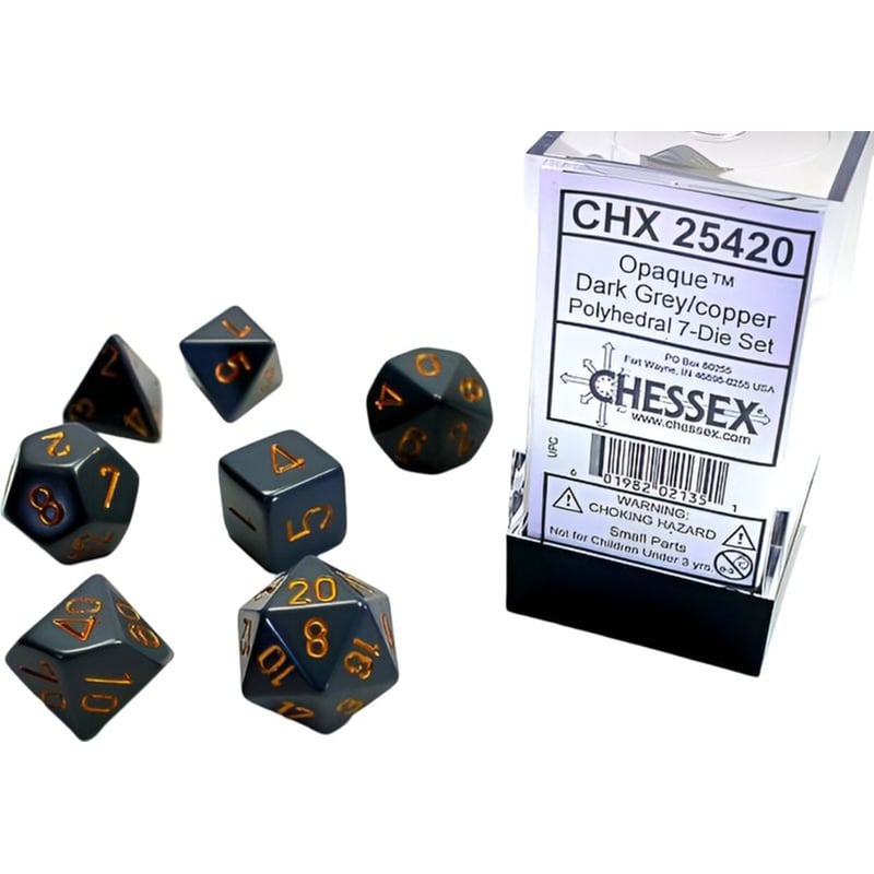 CHESSEX Chessex Opaque - Dark Grey/Copper CHESSEX