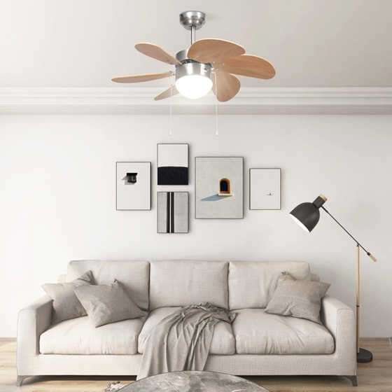 vidaXL 39W 76cm με Φως Ανεμιστήρας Οροφής image 6