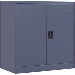 Ντουλάπα Vesta Δίφυλλη Μεταλλική 90x45x91cm - Ανθρακί
