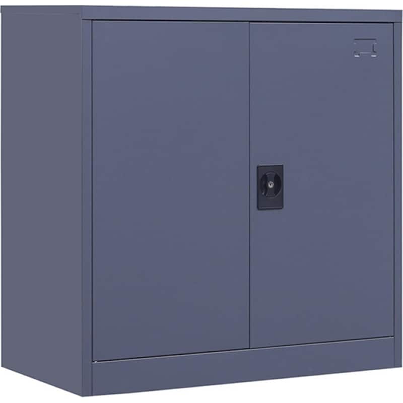 VESTA Ντουλάπα Vesta Δίφυλλη Μεταλλική 90x45x91cm - Ανθρακί