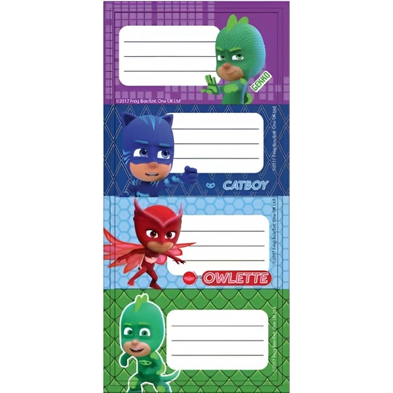 Αυτοκόλλητες Ετικέτες Διακάκης PJ Masks (5 Φύλλα - 100 Τεμάχια) image 2