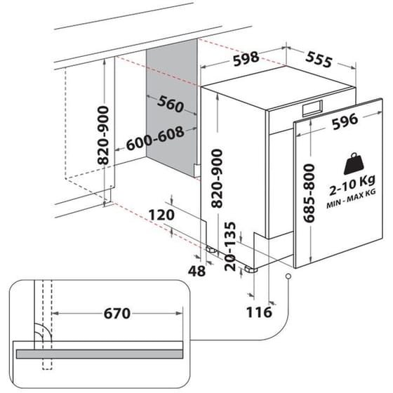 WHIRLPOOL WH4IFB14BN6S για 14 Σερβίτσια Ασημί Εντοιχιζόμενο Πλυντήριο Πιάτων image 7