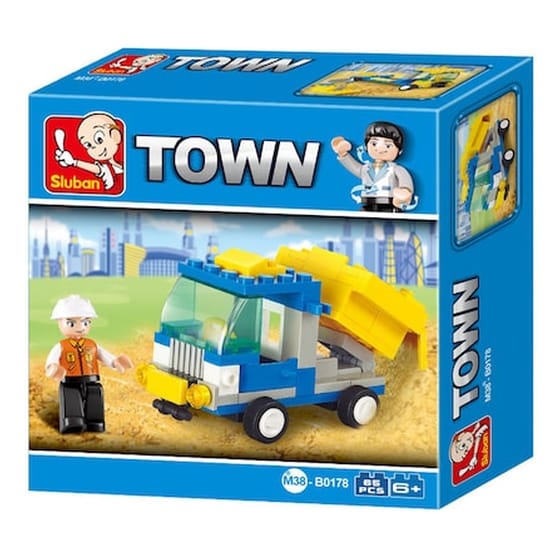 Sluban Τουβλάκια Town, Dump Truck M38-b0178, 65τμχ image 1