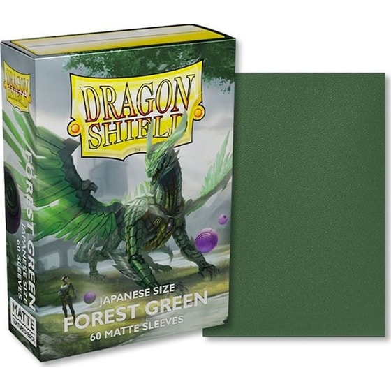 Dragon Shield Sleeves Japanese Small Size - Matte Forest Green (60 Sleeves) image 2