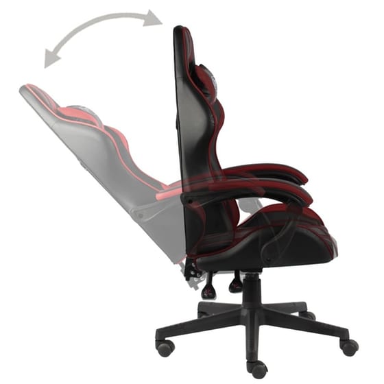 Gaming Καρέκλα Racing VidaXL Συνθετικό Δέρμα - Μπορντό/Μαύρη image 1