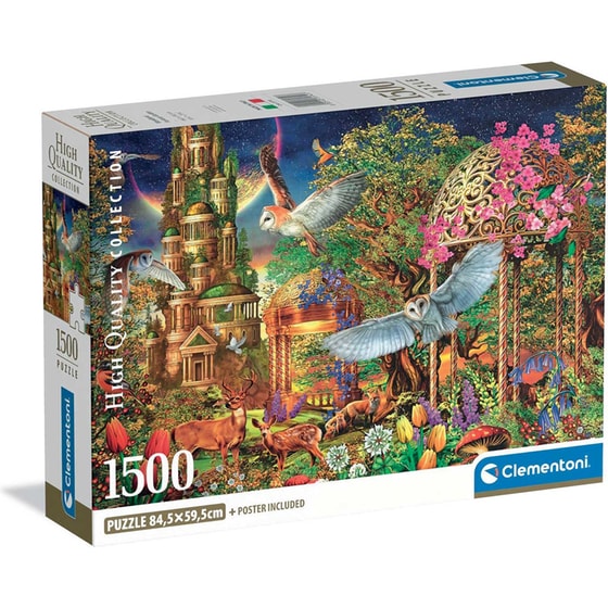 Παζλ Clementoni High Quality Collection Φανταστικός Ξύλινος Κήπος - Compact Box (1500 Κομμάτια) image 0