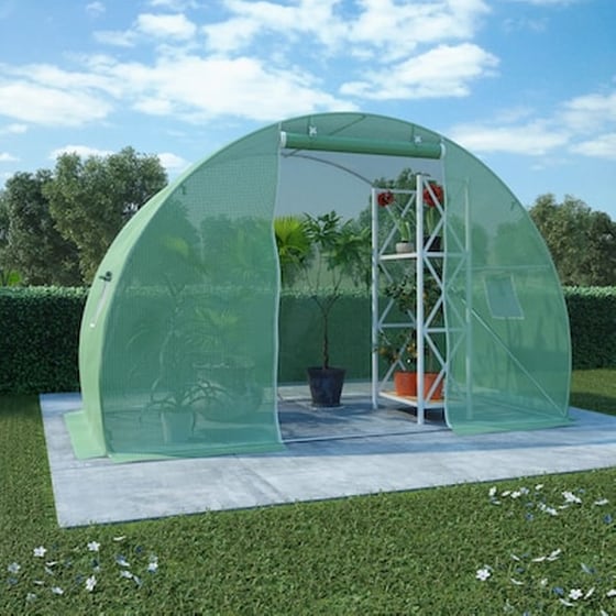 Vidaxl Θερμοκήπιο 4,5 Μ² 300 X 150 X 200 Εκ. Με Βάση Από Χάλυβα image 1