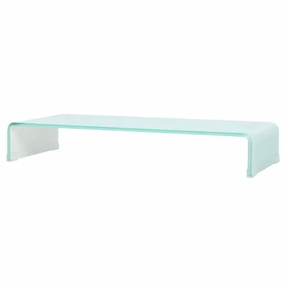 Vidaxl Βάση Τηλεόρασης/οθόνης Λευκή 90 X 30 X 13 Εκ. Γυάλινη image 2