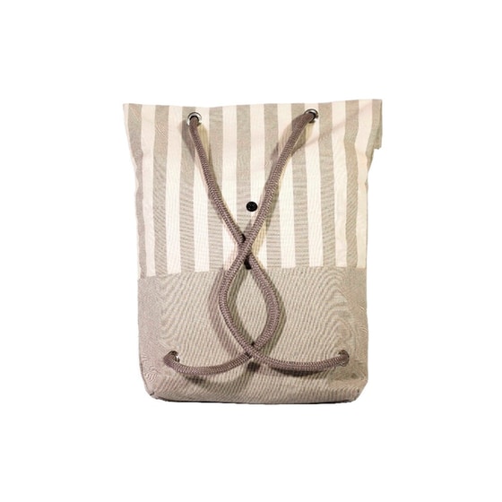 Τσάντα Πλάτης Fylaki Ριγέ Μπεζ image 1