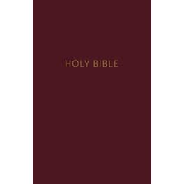 NKJV, Pew Bible, Hardcover, Burgundy, Red Letter, Comfort Print