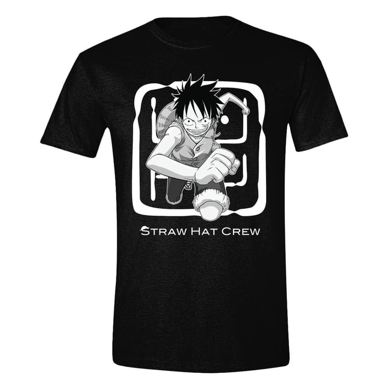 PCMERCH T-shirt Pcmerch One Piece Luffy Running - Μαύρο