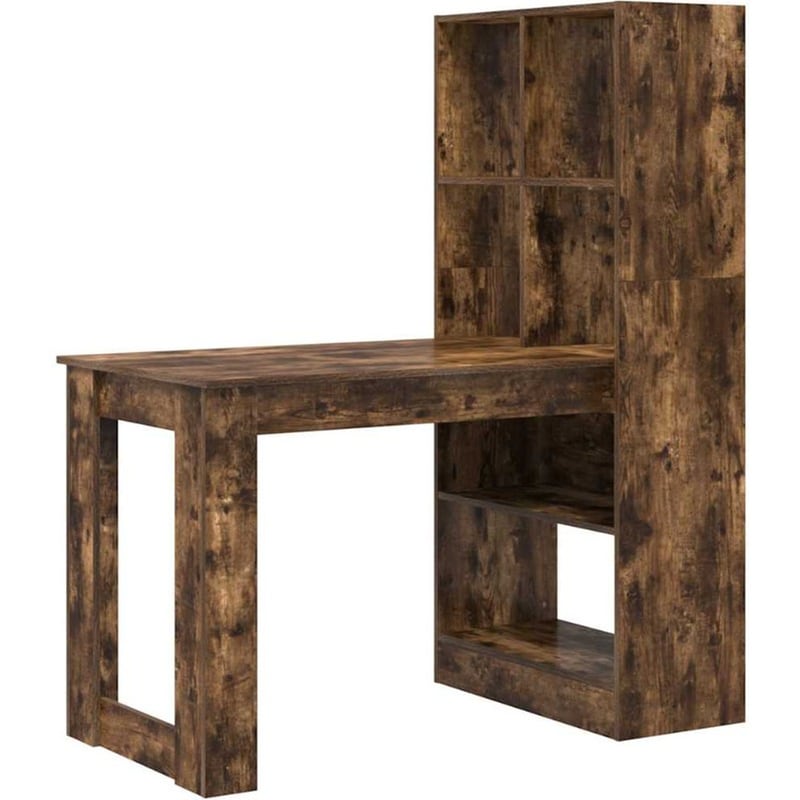 Γραφείο VidaXL από Επεξεργασμένο Ξύλο 122x67x145 cm - Καπνιστή Δρυς