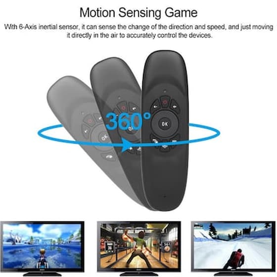 OEM Ασύρματο Mini Γυροσκοπικό Τηλεχειριστήριο C120 Μαύρο image 2