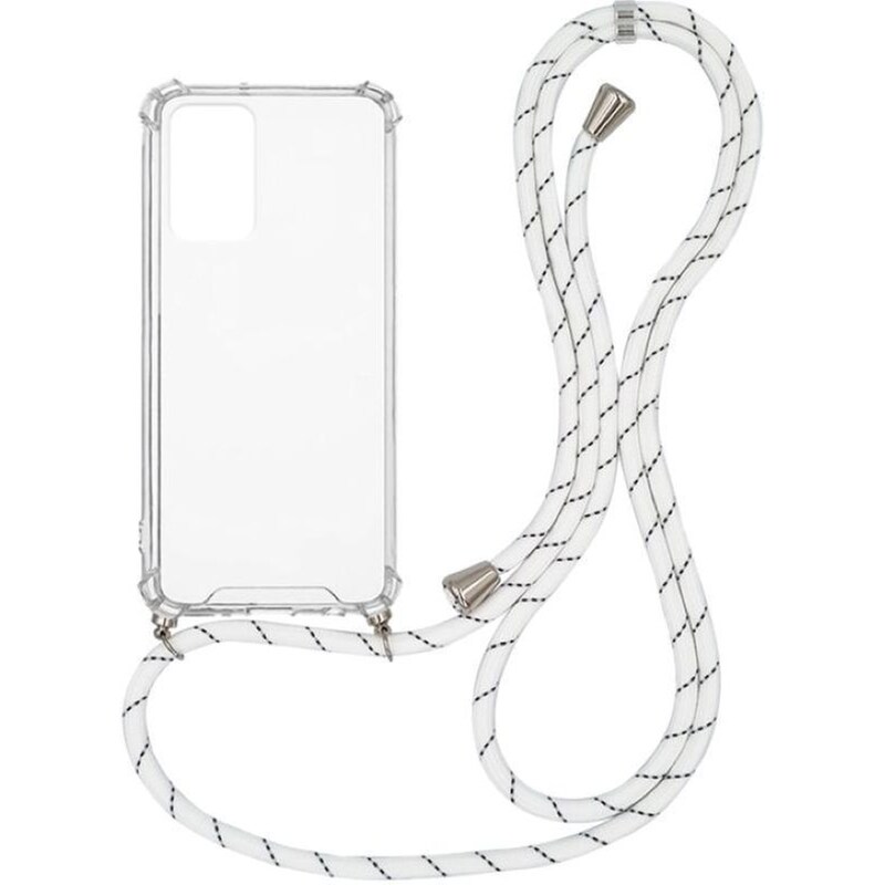 Θήκη Xiaomi Redmi Note 11s 5G - Sonique Armor Clear Με Κορδόνι - Λευκό