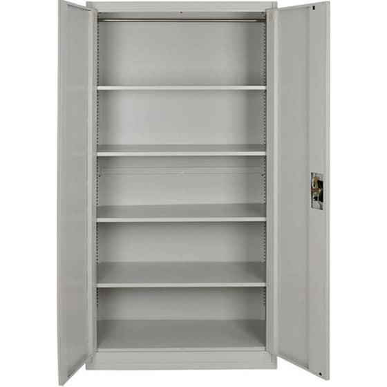Ντουλάπα Steelen Δίφυλλη Μεταλλική 100x45x181cm - Γκρι image 1