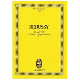 Βιβλίο Για Σύνολα Editions Eulenburg Debussy - String Quartet In G Minor Op.10 [pocket Score]