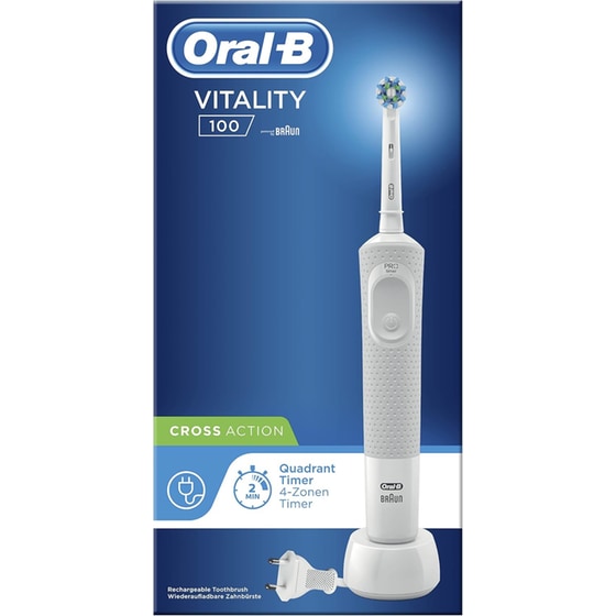 Ηλεκτρική Οδοντόβουρτσα ORAL-B VITALITY 100 με Κεφαλή Cross Action - Λευκό image 2