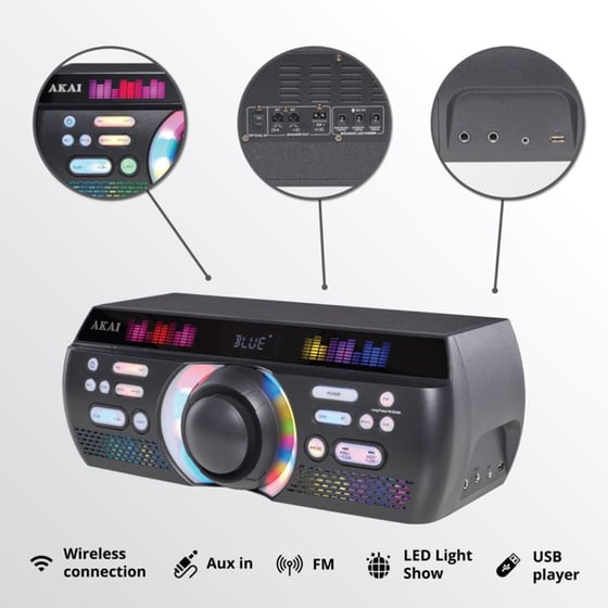 Ηχοσύστημα Akai Trinitone 3.1 180W - Μαύρο image 2
