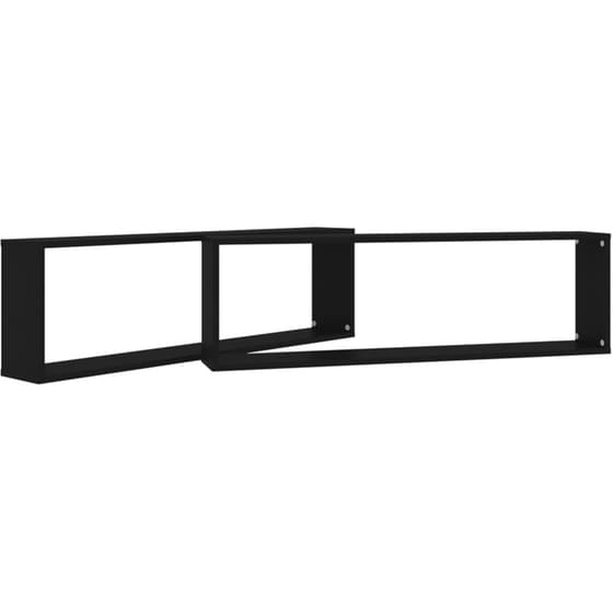Ράφια Τοίχου VidaXL Κύβοι από Μοριοσανίδα 100x15x30 cm 2 Τμχ - Μαύρο image 6