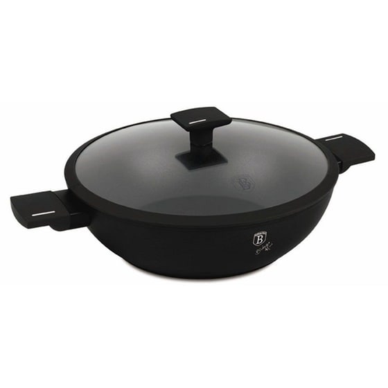 Αντικολλητικό Τηγάνι WOK BERLINGER HAUS BH-8182 30 cm Μαύρο image 0