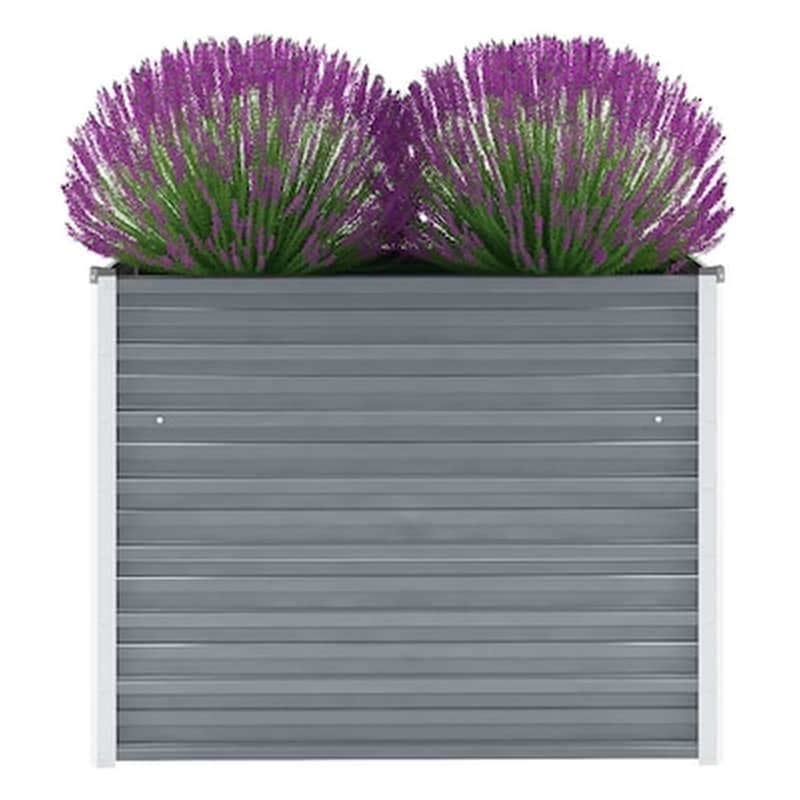 VIDAXL Vidaxl Ζαρντινιέρα Υπερυψωμένη Γκρι 100x40x77 Εκ. Γαλβανισμ. Χάλυβας