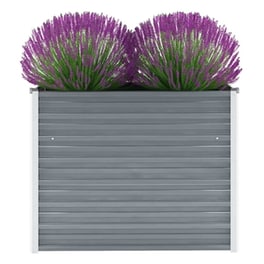 Vidaxl Ζαρντινιέρα Υπερυψωμένη Γκρι 100x40x77 Εκ. Γαλβανισμ. Χάλυβας