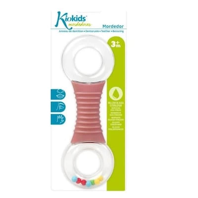 Kiokids Κουδουνίστρα Και Μασητικός Κρίκος 2 Σε 1 Pink 2768