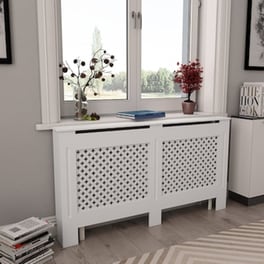 Vidaxl Κάλυμμα Καλοριφέρ Λευκό 152 X 19 X 81,5 Εκ. Από Mdf