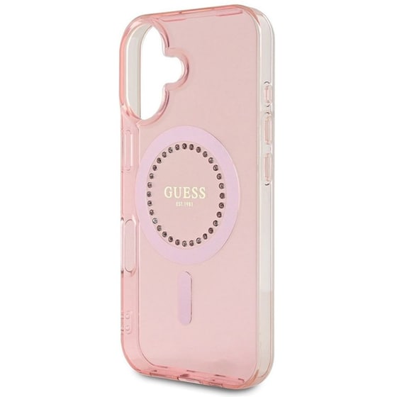 Θήκη Apple iphone 16 - Guess Iml Rhinestones - Ροζ image 4