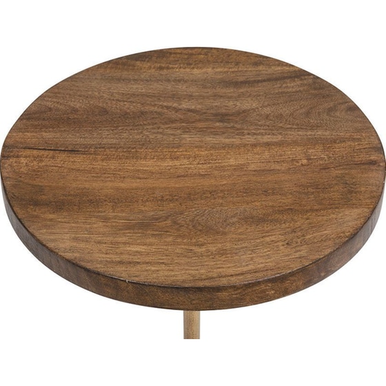 Τραπεζάκι Σαλονιού Spitishop από Ξύλο Φ35.5x69cm - Καφέ image 1