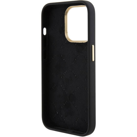 Guess Quot;4g Strass Logo Collection Quot; Case Θήκη Προστασίας Από Σιλικόνη – Iphone 15 Pro (black – Guhcp15lm4dgpk) image 2