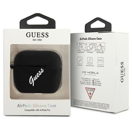 Θήκη Ακουστικών Guess Vintage case για Apple AirPods Pro - Black image 2