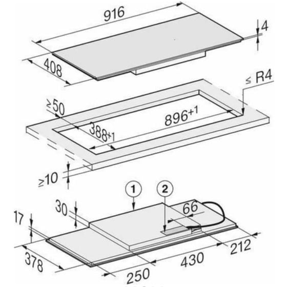 MIELE KM 7684 FL 91.6 cm Μαύρo Εστία Επαγωγική Αυτόνομη image 3